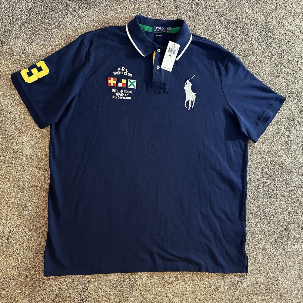 NEW Ralph Lauren PRL Yacht Club Big Pony Polo Shirt TOUR 1967 5th Division XXL